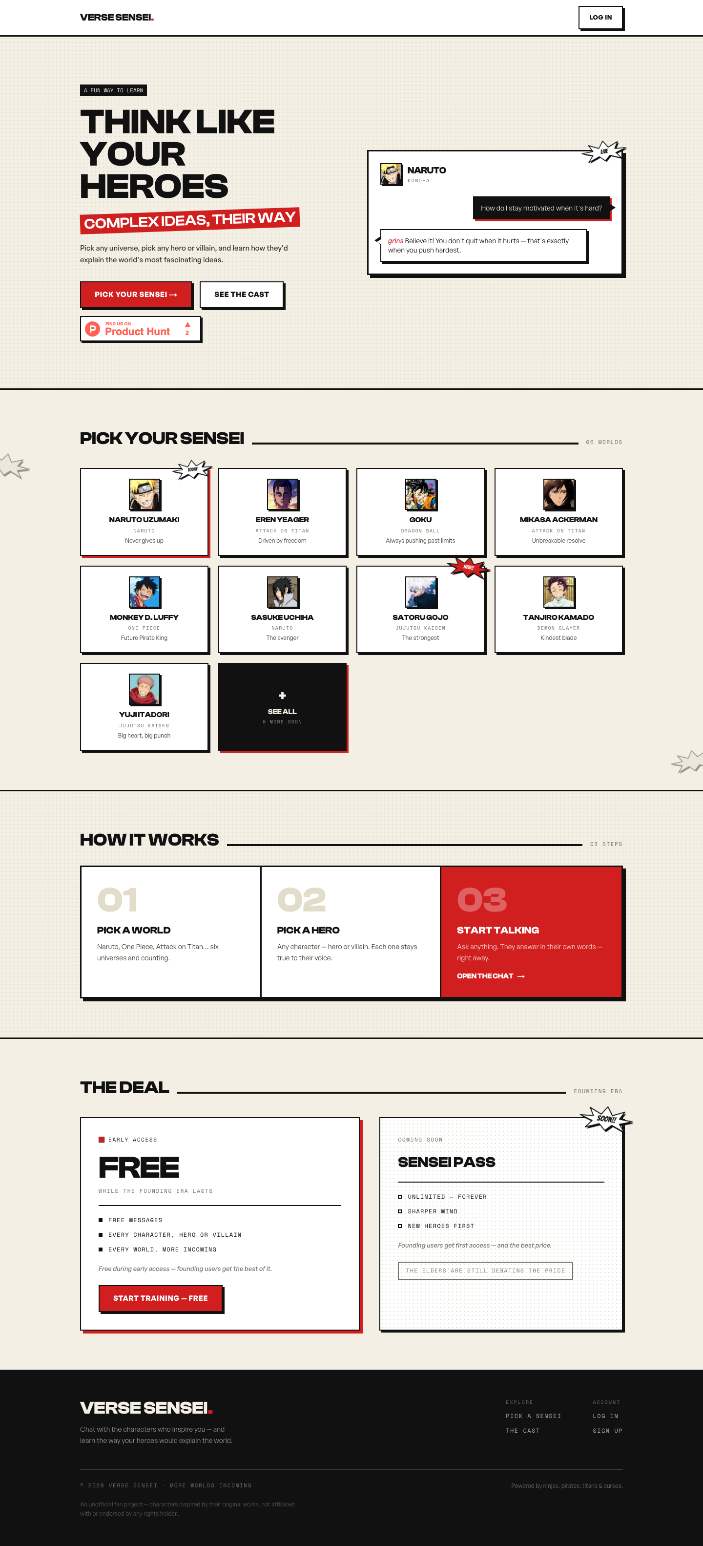 verse sensei — full page